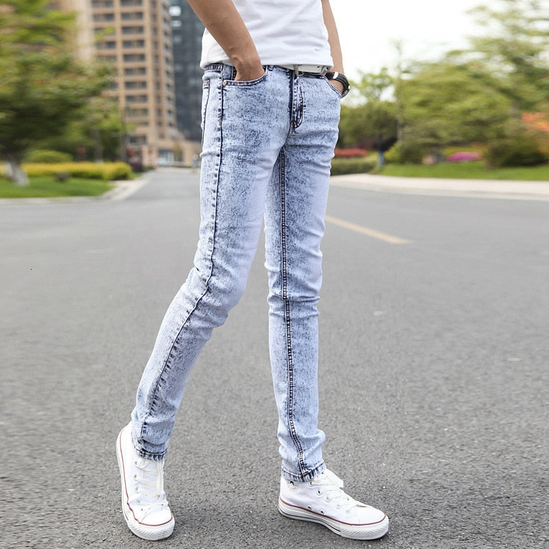 Men's Spring/Autumn Casual Slim Skinny Straight Jeans