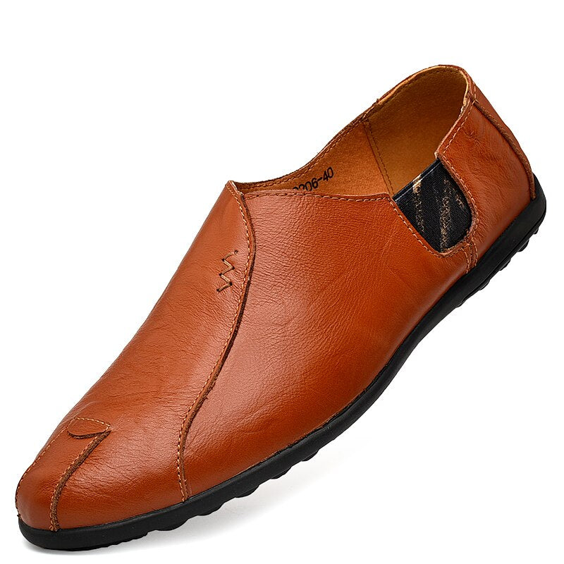 Men's Genuine Leather Breathable Moccasins | Casual Plus Size Shoes