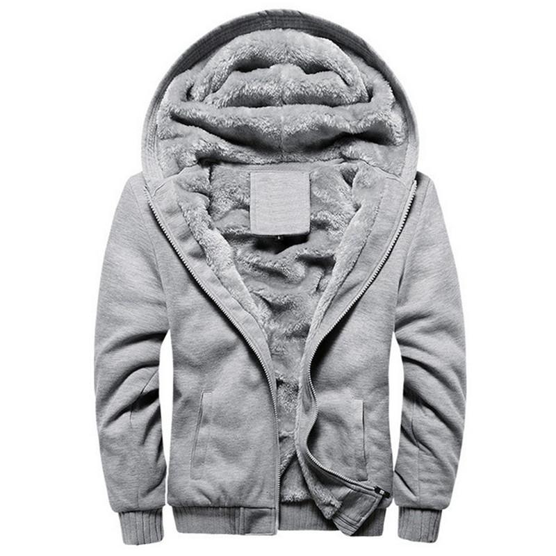 Men's Winter/Autumn Warm Fleece Hooded Bomber