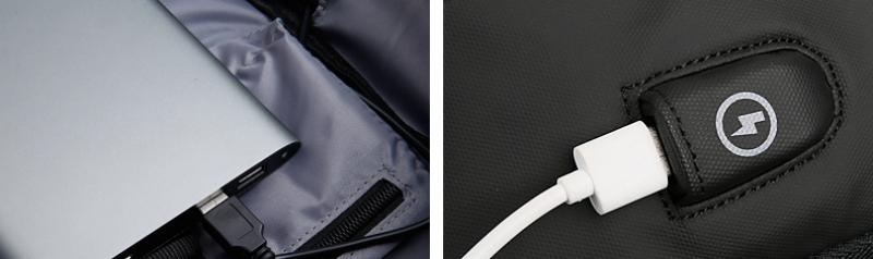 Men's Summer Shoulder Bag With USB Charging