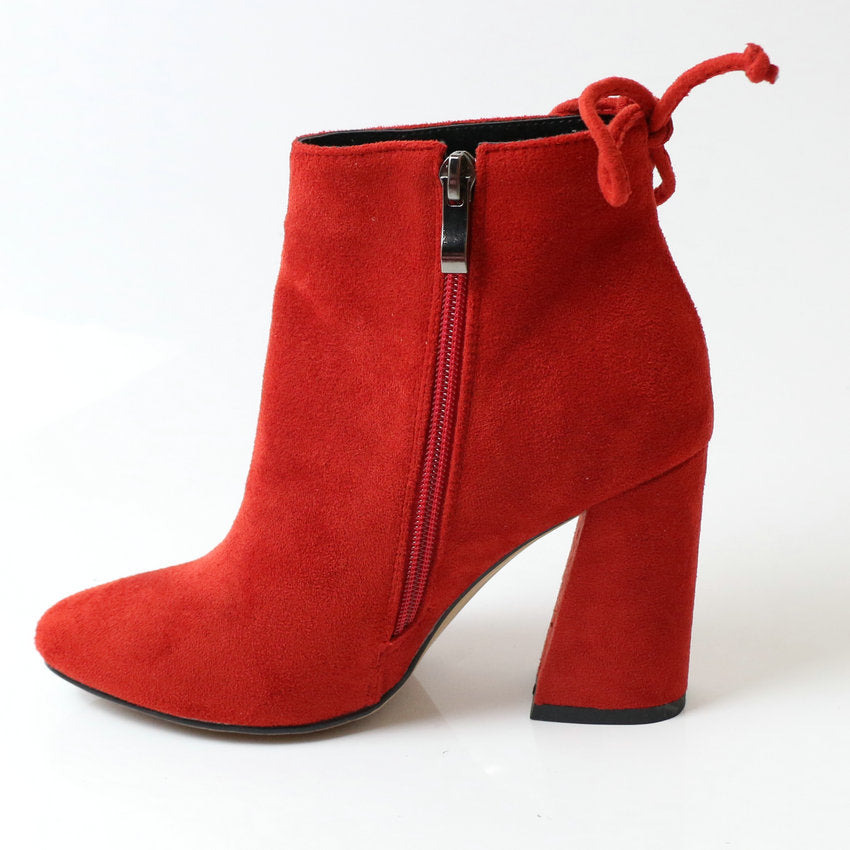 Women's Spring/Autumn Fabric Ankle Boots With High Heels