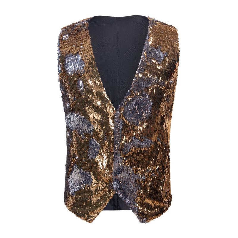 Men's Double Sided Vest With Sequins