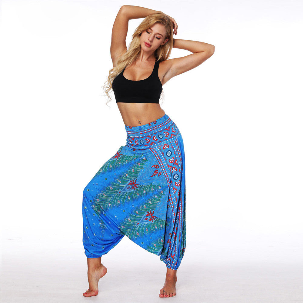 Women's Summer Casual Harem Pants With Print