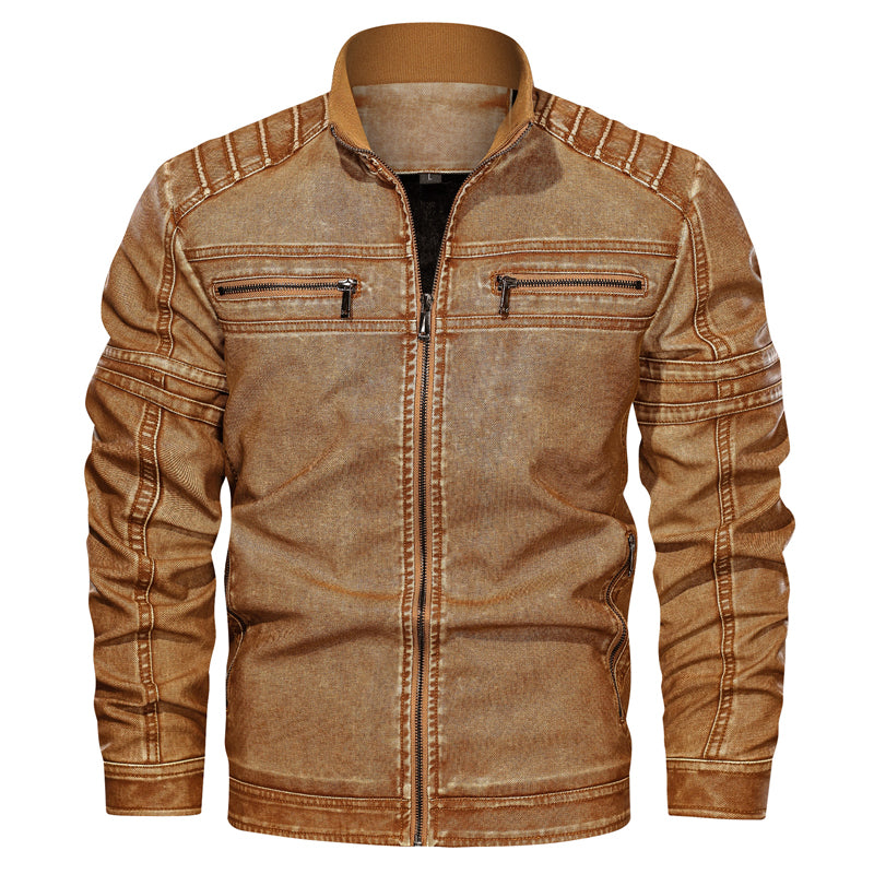 Men's Autumn/Winter Leather Jacket | Plus Size