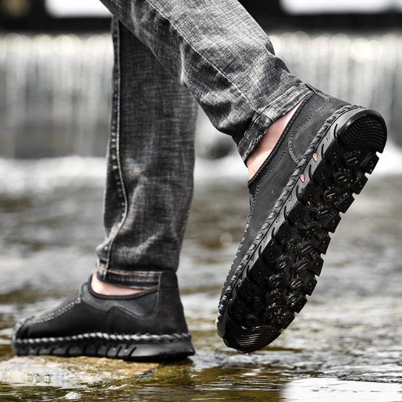 Men's Summer Casual Genuine Leather Slip-Ons