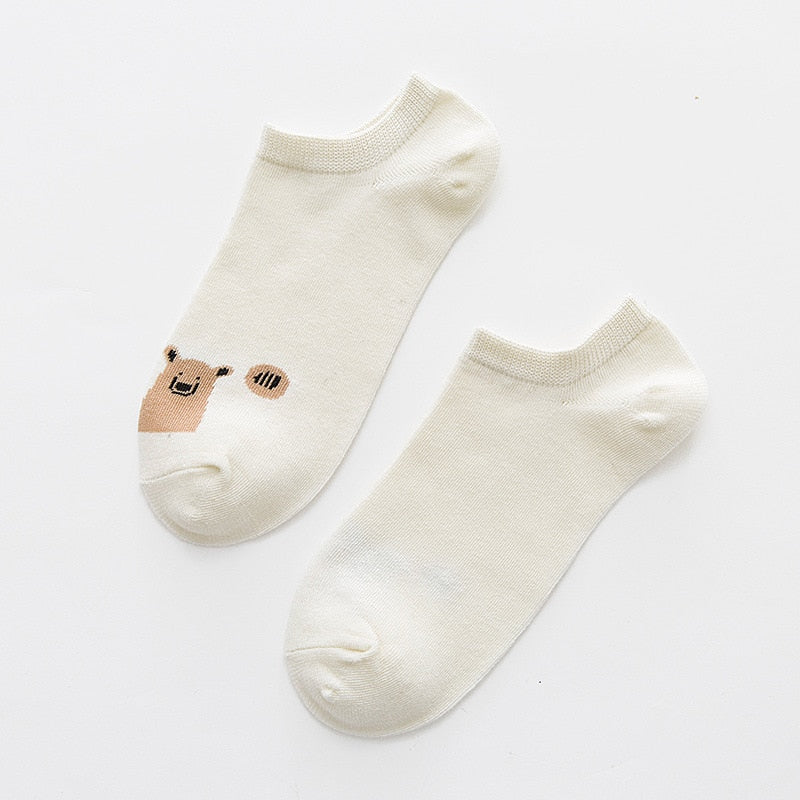 Women's Summer/Autumn Cotton Socks | 5 Pairs Set