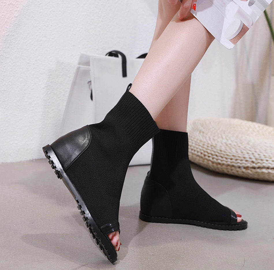 Women's Summer Soft Leather Slip-On Ankle Boots