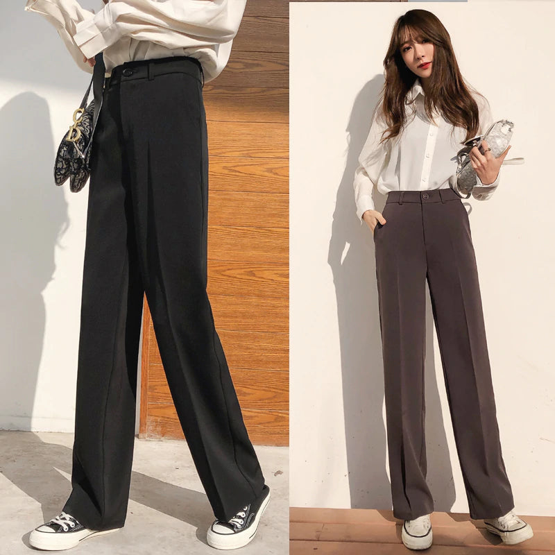 Women's Spring/Autumn Casual Loose Straight Pants