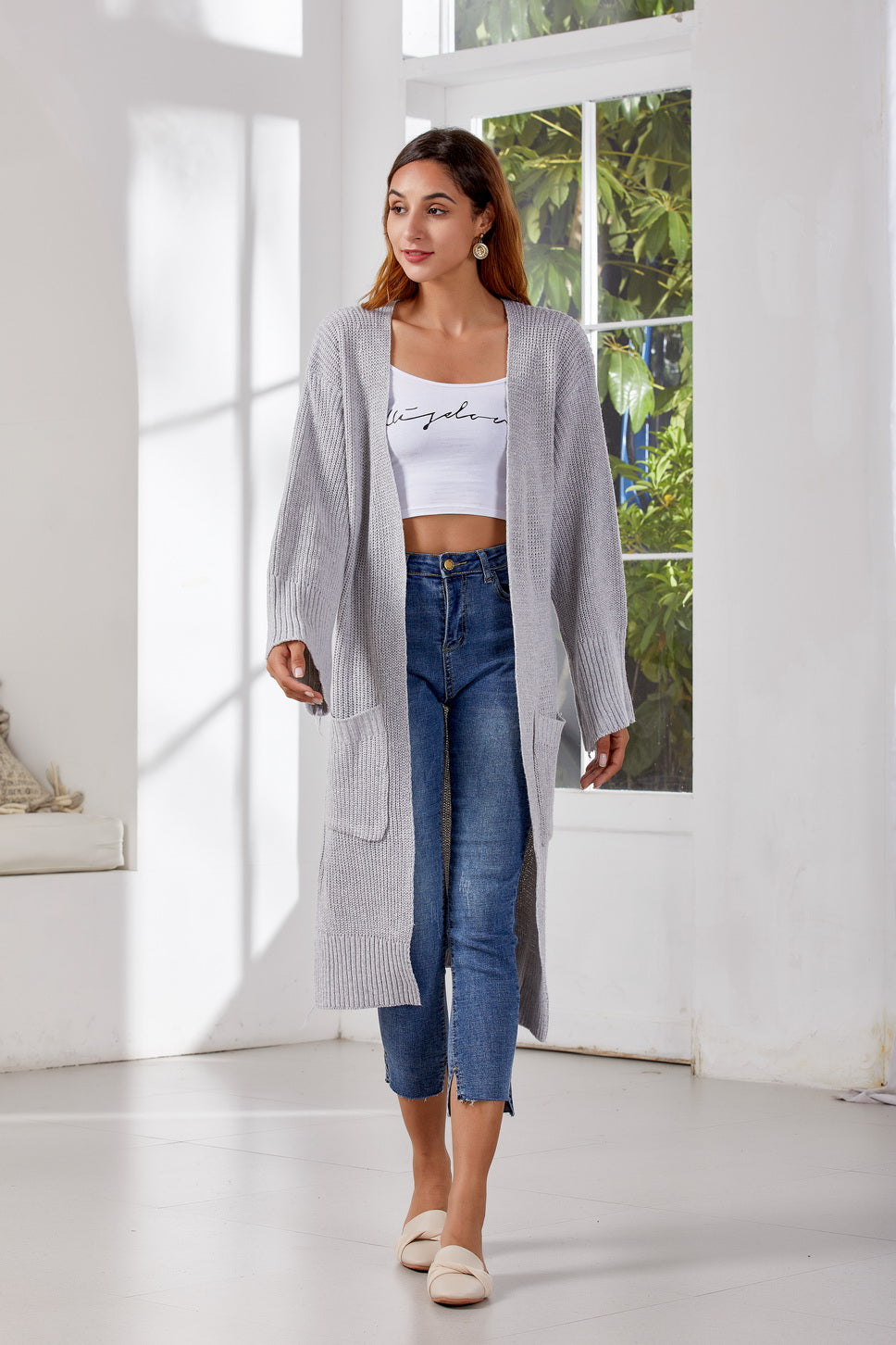 Women's Autumn/Winter Casual Long Knitted Cardigan