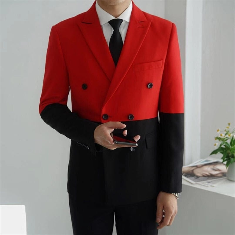 Men's Slim Fit Double Breasted Blazer