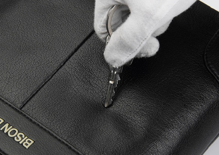 Men's Casual Genuine Leather Waterproof Shoulder Bag