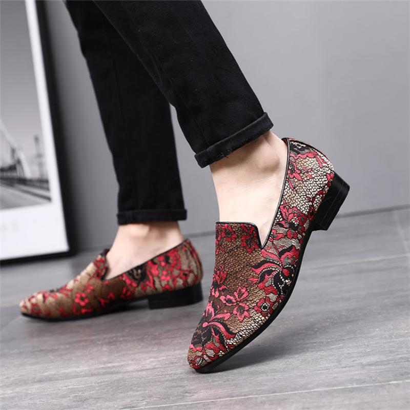 Men's Autumn Casual Loafers With Embroidery | Plus Size