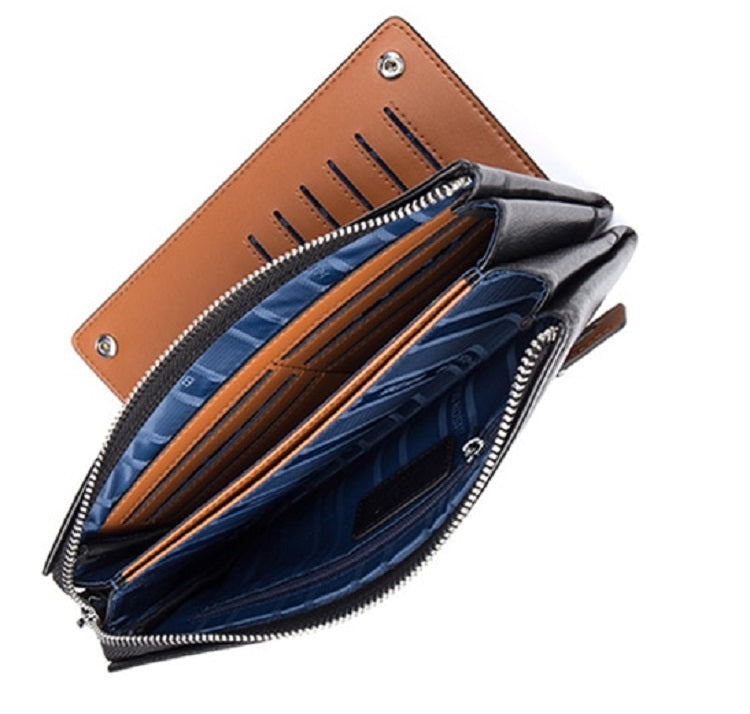 Men's Genuine Leather Long Soft Wallet