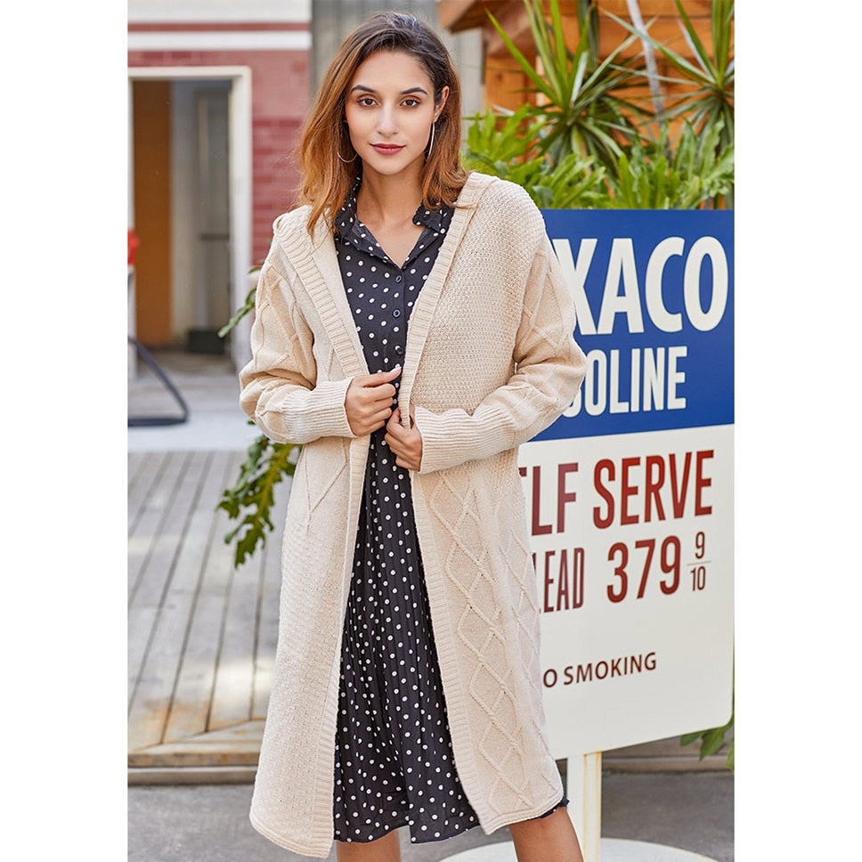 Women's Autumn/Winter Knitted Long Loose Cardigan