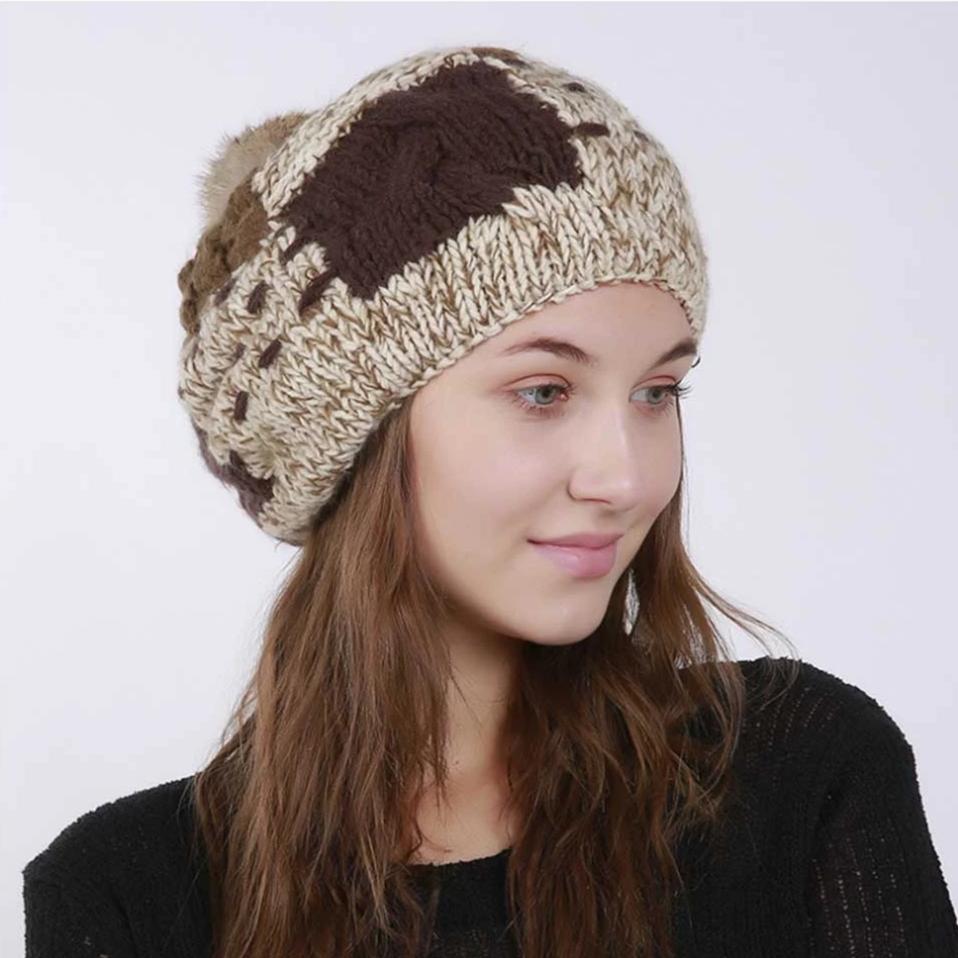 Women's Winter Warm Hat With Pompom