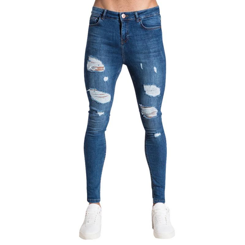 Men's Casual Slim Ripped Jeans