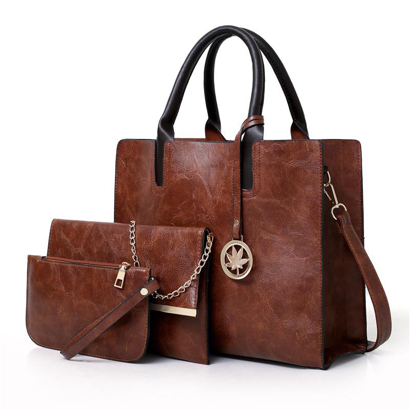 Women's Large Capacity Handbag | 3 Pieces Set