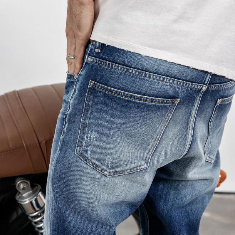 Men's Autumn/Winter Ripped Straight Jeans