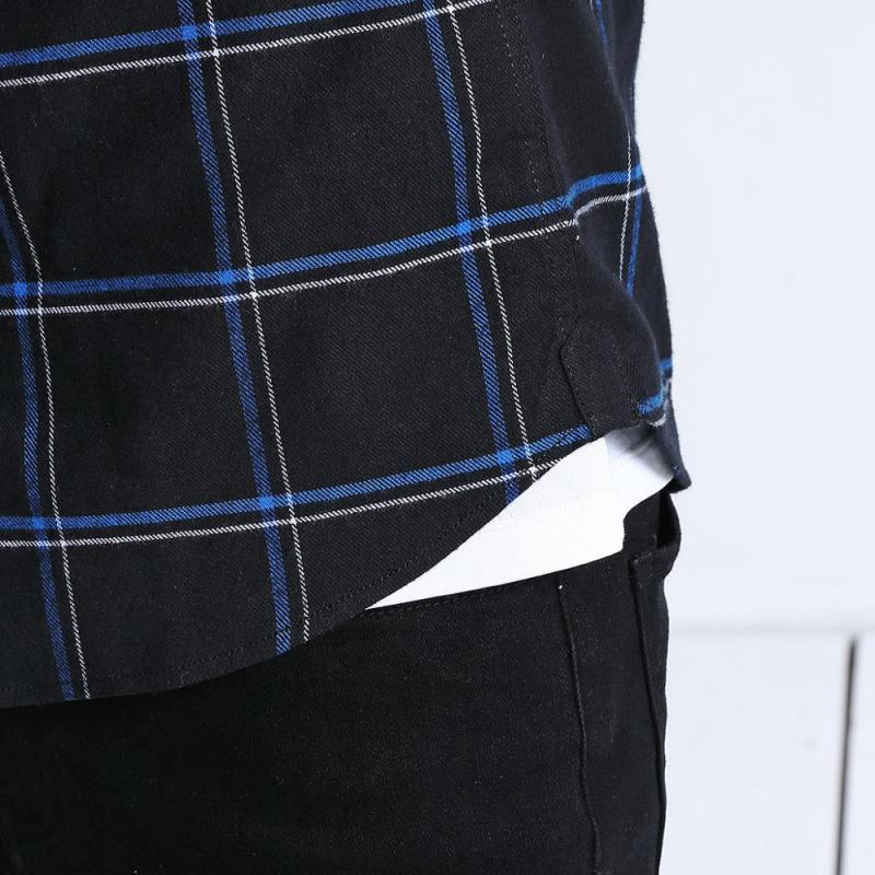 Men's Casual Long Sleeved Plaid Shirt | Plus Size