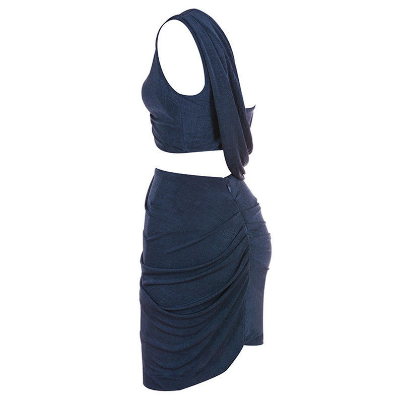 Women's Summer Polyester Sheath V-Neck Mini Dress
