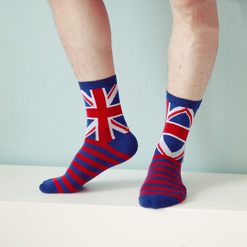 Women's/Men's Winter Casual Cotton Socks With Print