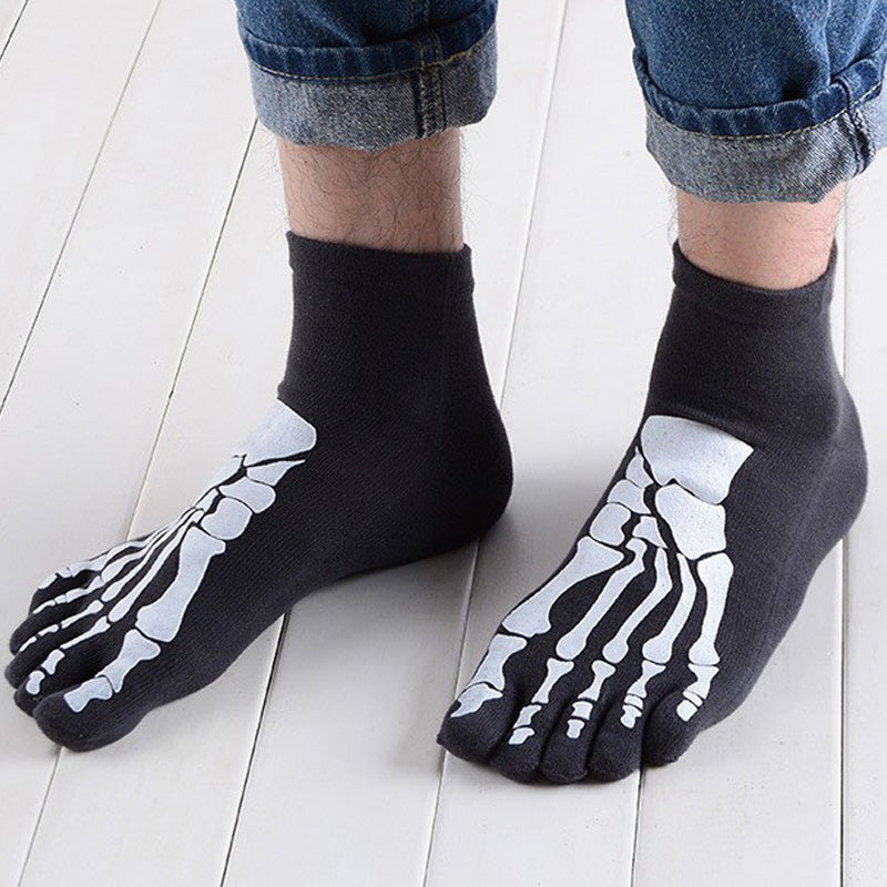 Women's/Men's Casual Cotton Socks With Skeleton Print