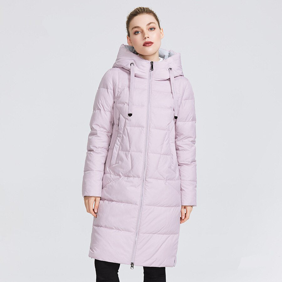 Women's Winter Windproof Thick Parka With Zippers