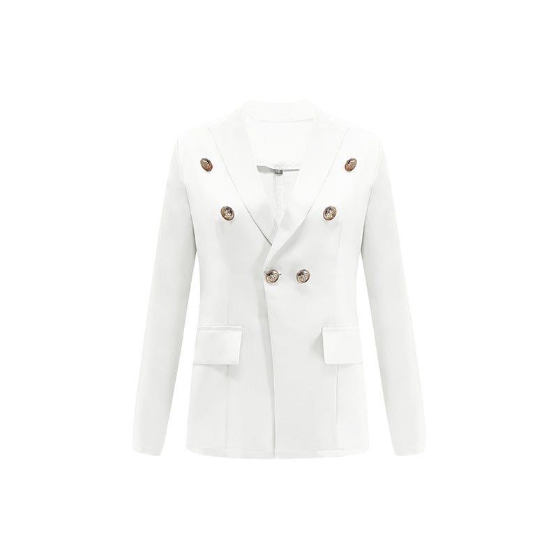 Women's Spring/Autumn Polyester Slim Blazer With Single Button