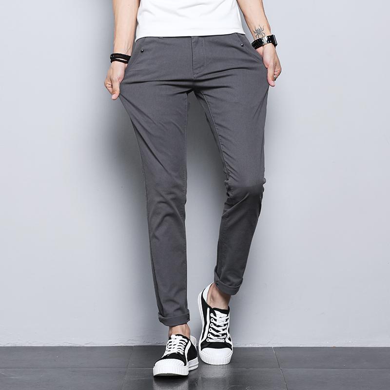 Men's Casual Cotton Straight Trousers | Plus Size