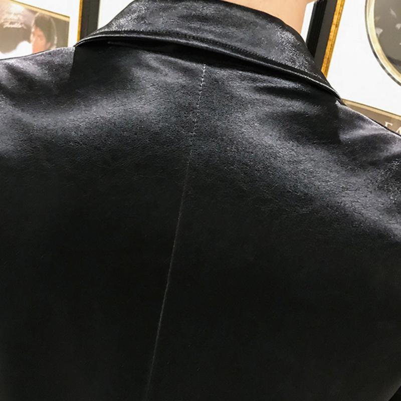 Men's Casual Leather Blazer
