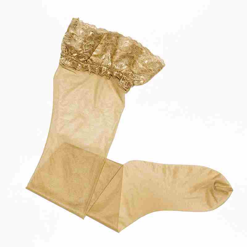 Women's Nylon High Stockings With Silicone Stay-Up