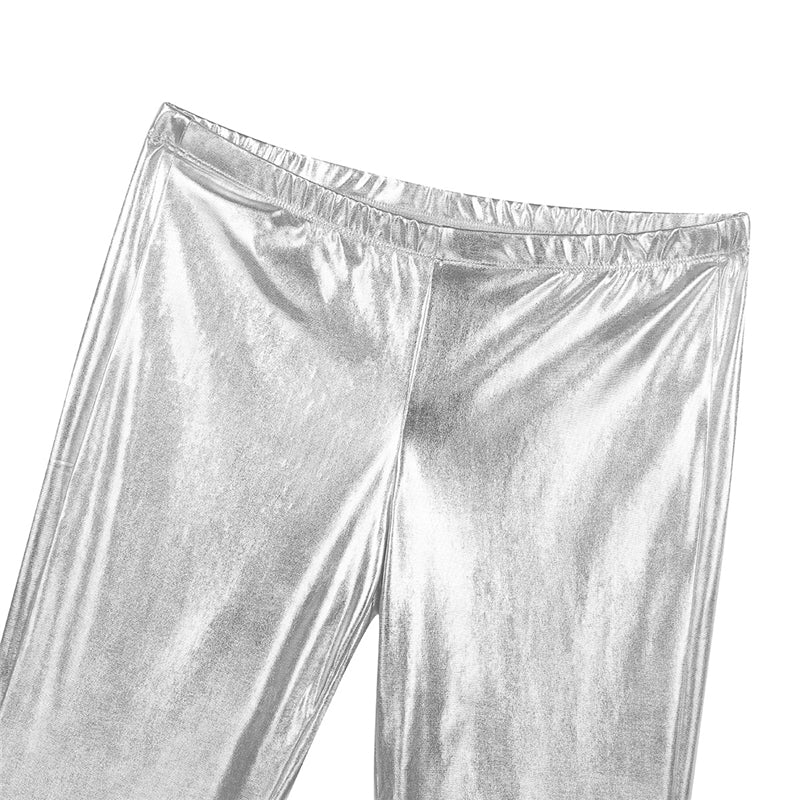 Men's Shiny Flared Pants