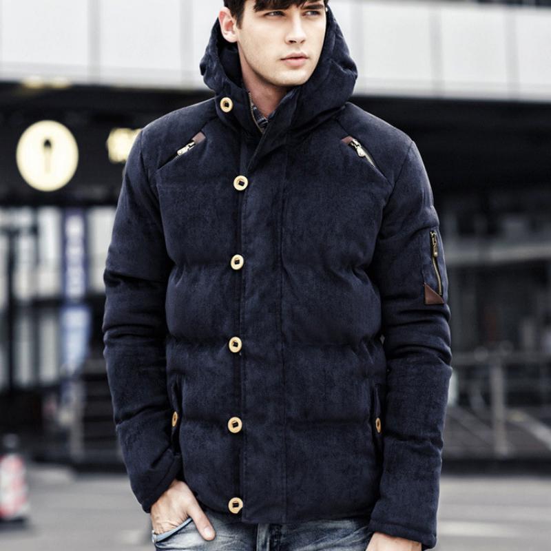 Men's Winter Windproof Thick Hooded Jacket
