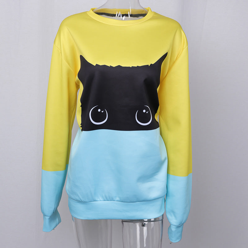 Men's/Women's Autumn/Winter Sweatshirt With Cat Print