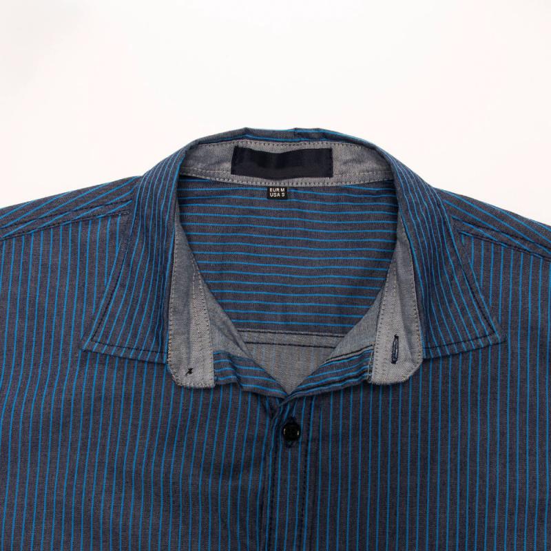 Men's Casual Cotton Striped Long Sleeved Shirt | Plus Size