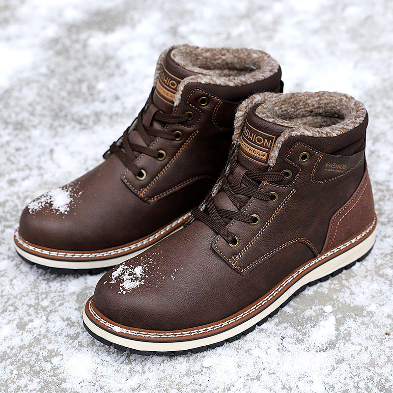 Men's Winter Waterproof Leather Ankle Boots