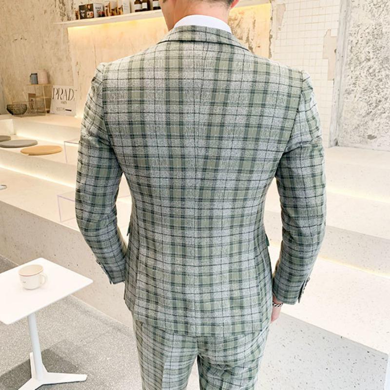 Men's Wedding Plaid Suit | Blazer & Pants & Vest
