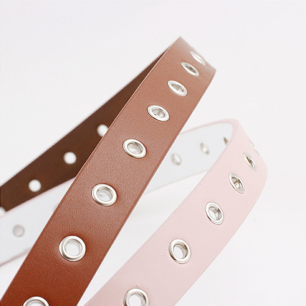 Women's Leather Belt With Heart Shaped Buckle