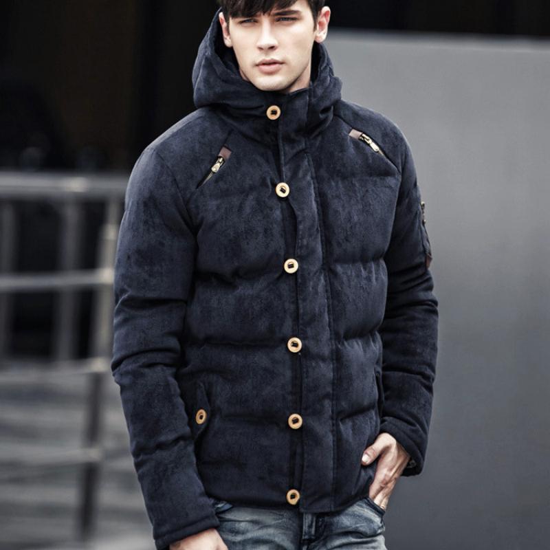 Men's Winter Windproof Thick Hooded Jacket
