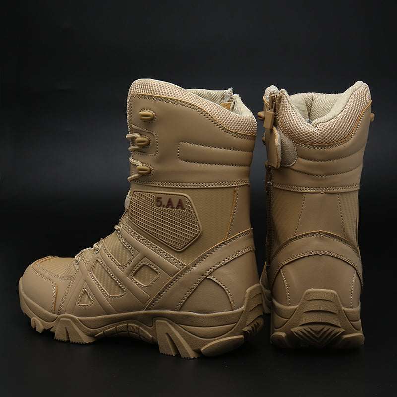 Men's Military Boots With Round Toe
