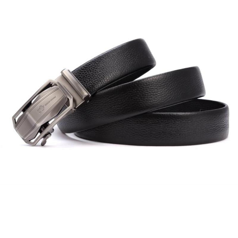 Men's Casual Genuine Leather Belt With Automatic Buckle