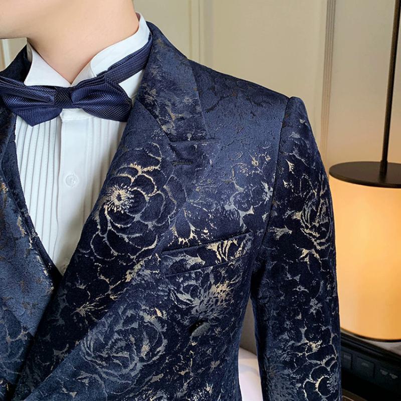 Men's Velvet Printed Suit