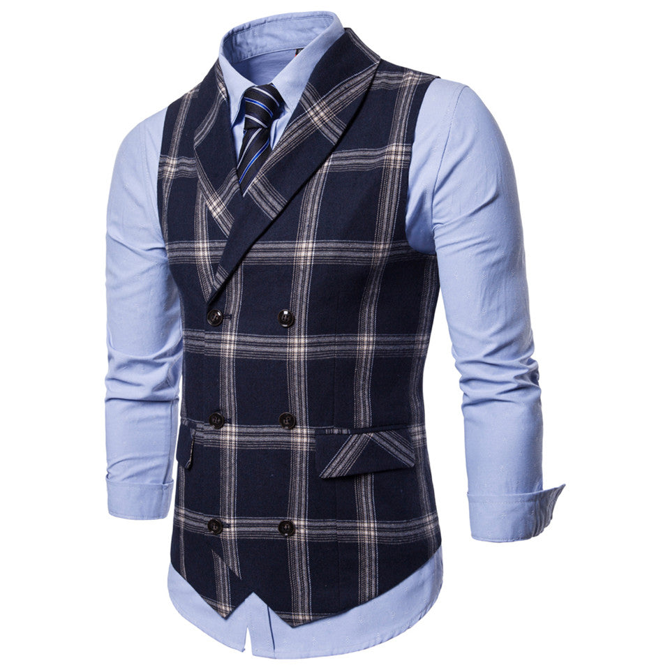 Men's Slim Fit Double Breasted Vest