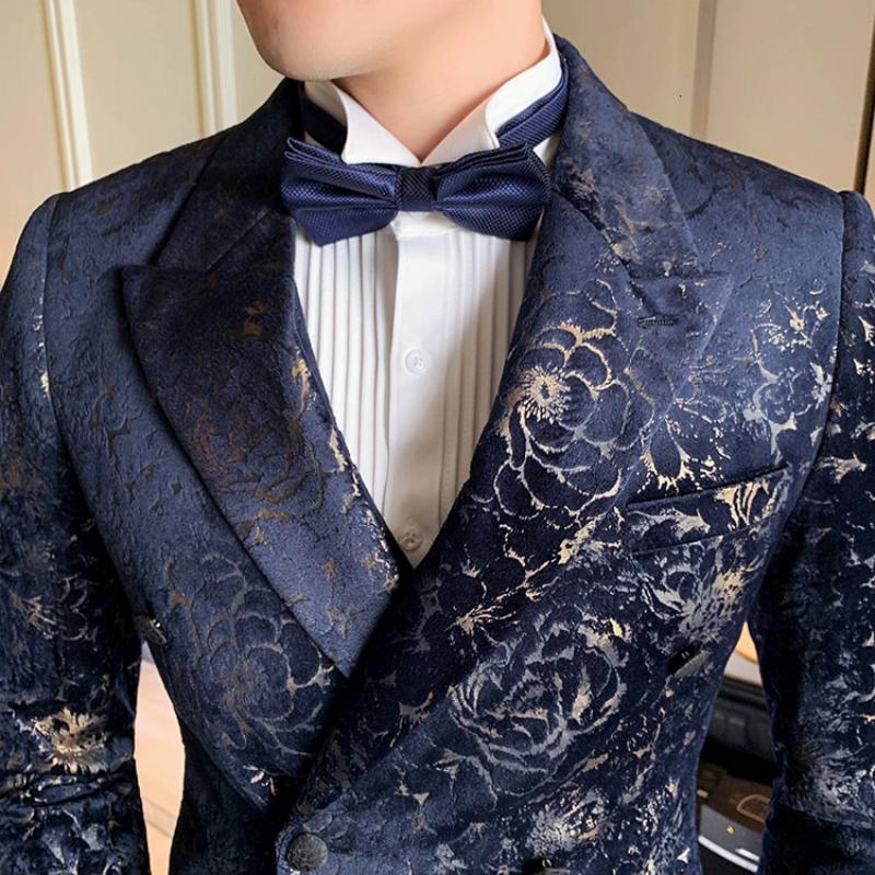Men's Velvet Printed Suit