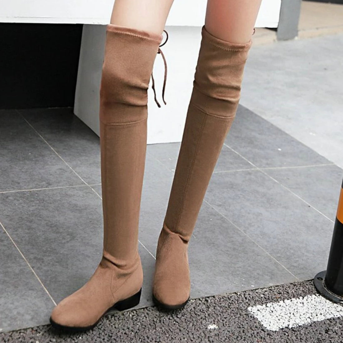 Women's Spring/Autumn High Boots With Square Low Heels