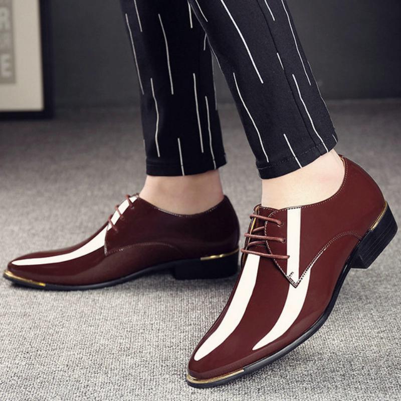 Men's Leather Oxfords With Pointed Toe | Plus Size