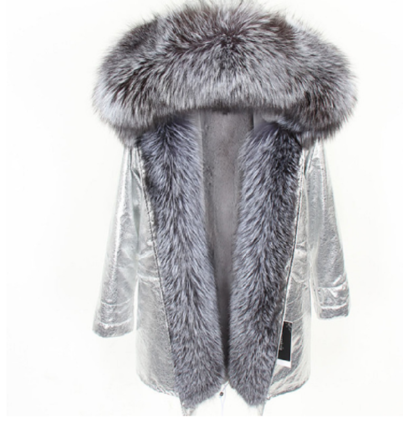 Women's Winter Casual Warm Slim Long Parka With Fox Fur