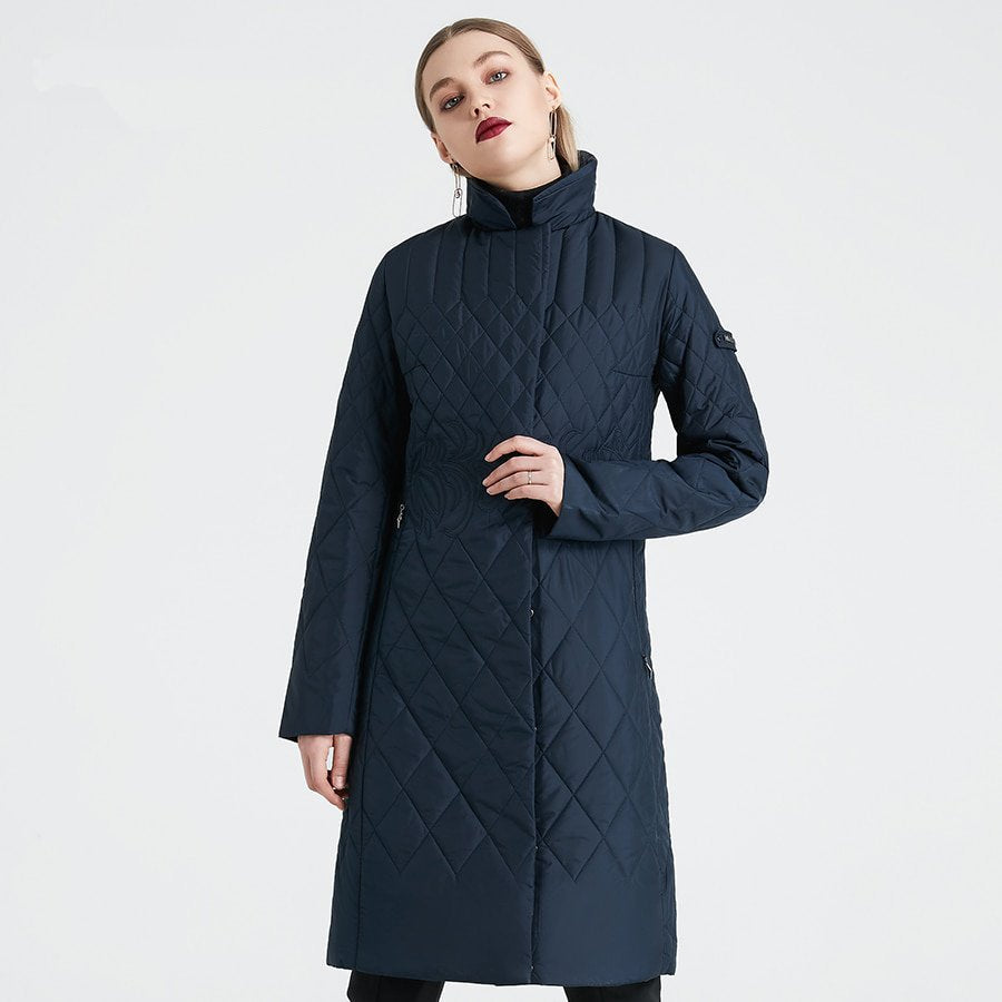 Women's Spring/Autumn Thin Polyester Coat With Zippers