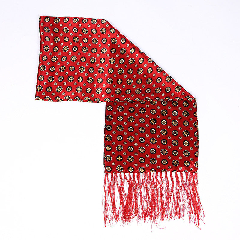 Men's Autumn/Winter Long Scarf With Tassels