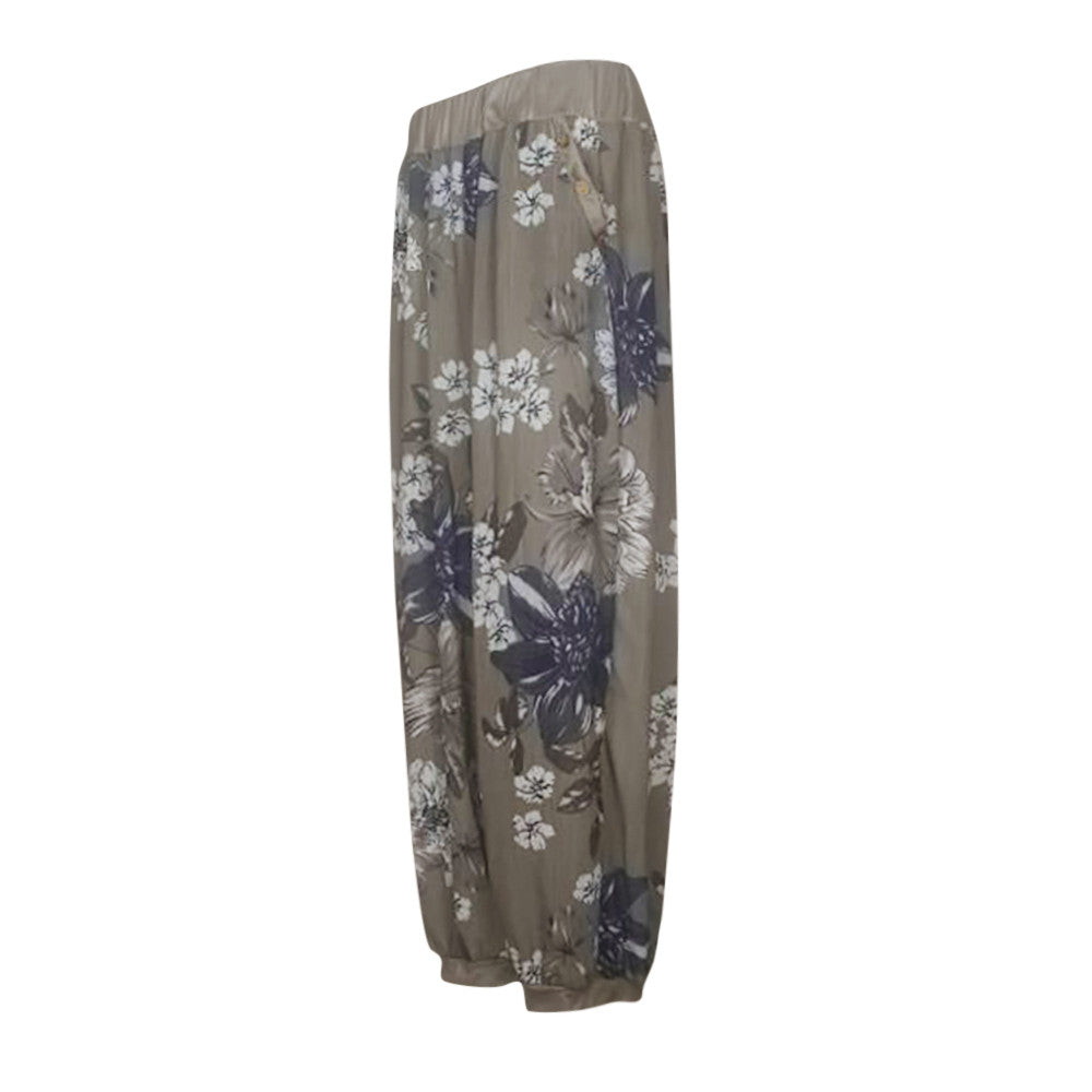 Women's Casual Harem Pants With Print